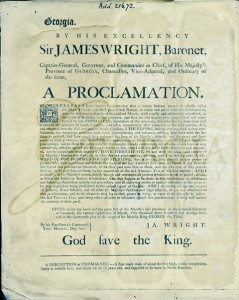 A Proclamation by James Wright, 1774