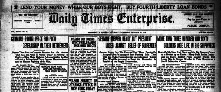 Daily Times Enterprise Newspaper, October 12, 1918