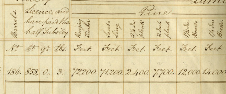 Account of the Exports and Imports at the Port of Savannah, 1773