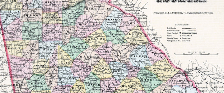Map of Georgia, 1855