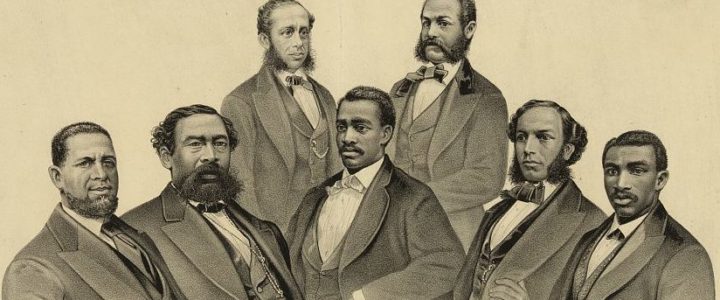 Photograph of the first black senator and representatives from Georgia