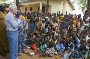 Carter Speaks to Ghanaian children on February 8, 2007.